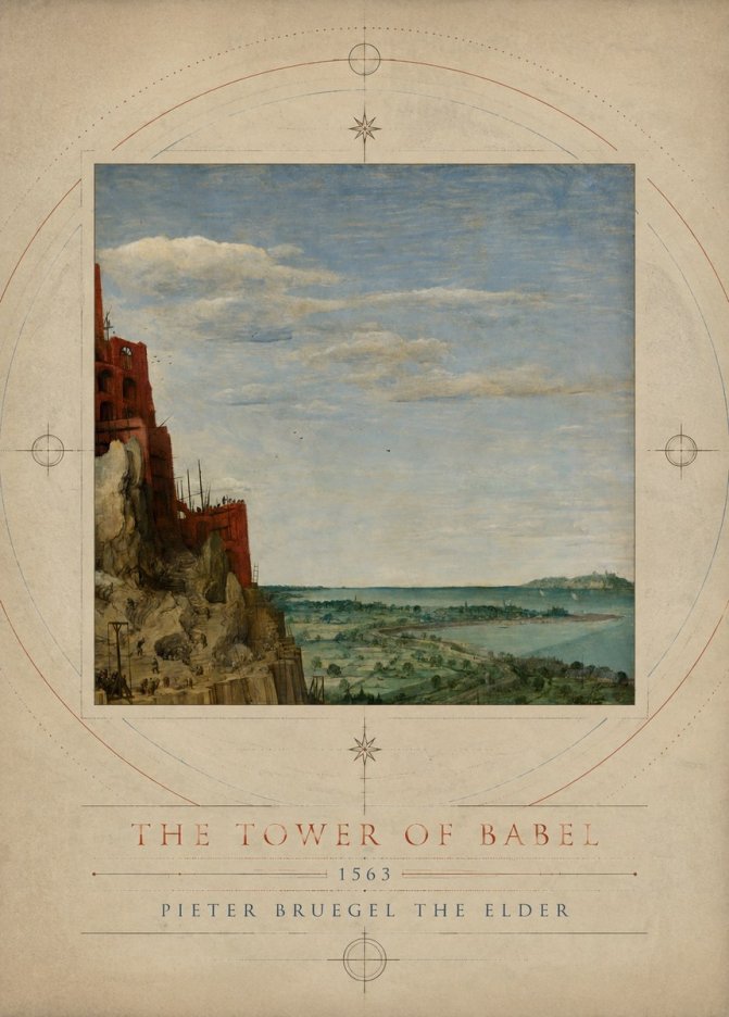 Pieter Bruegel The Tower of Babel X No3 - Póster
