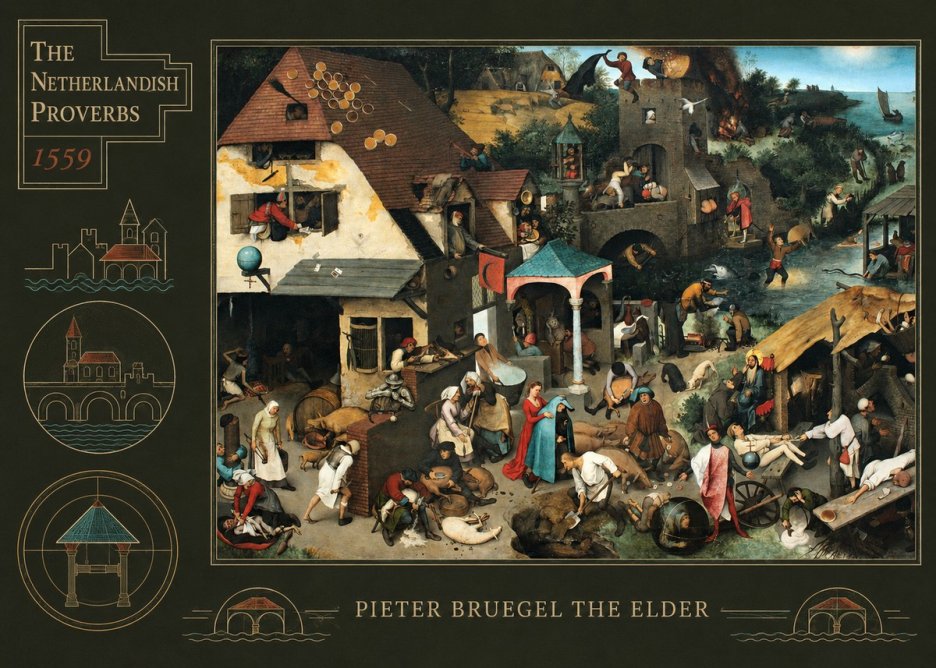 Pieter Bruegel The Netherlandish Proverbs II No3 - Póster