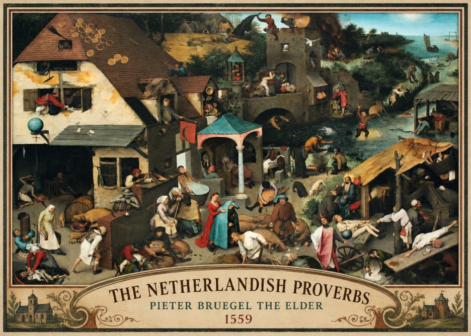Pieter Bruegel The Netherlandish Proverbs II No4 - Póster