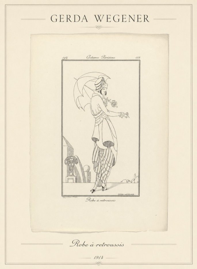 Gerda Wegener Robe À Retroussis No1 - Póster