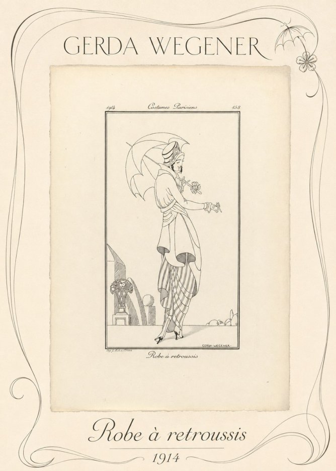Gerda Wegener Robe À Retroussis No3 - Póster