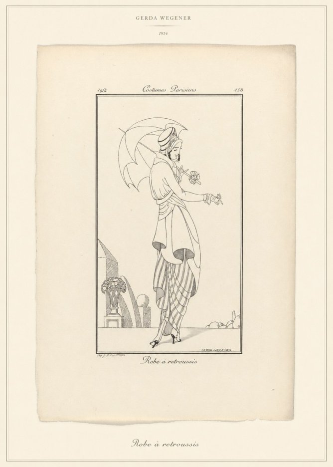 Gerda Wegener Robe À Retroussis No6 - Póster