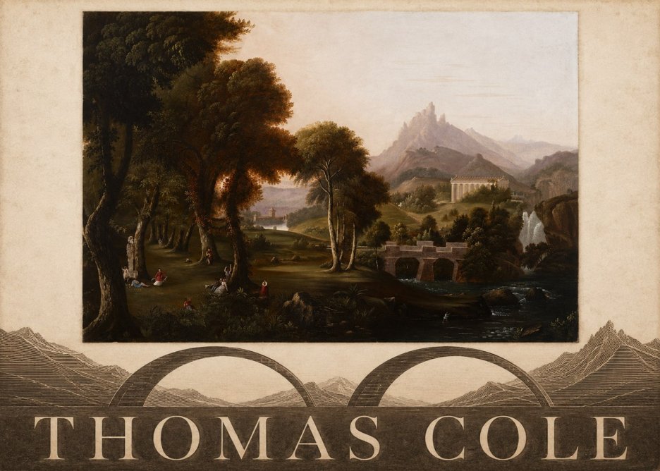 Thomas Cole The Old Mill, Sunset No6 - Póster