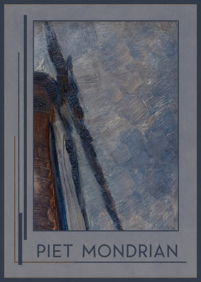 Piet Mondrian Windmill in Sunlight No1 - Póster