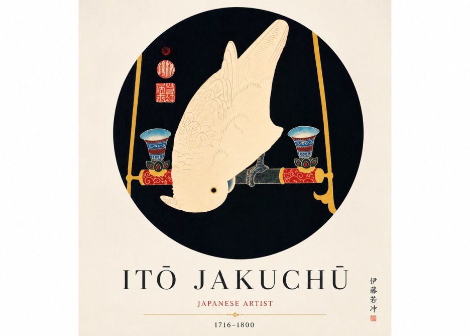 Itō Jakuchū White Cockatoo No6 - Póster