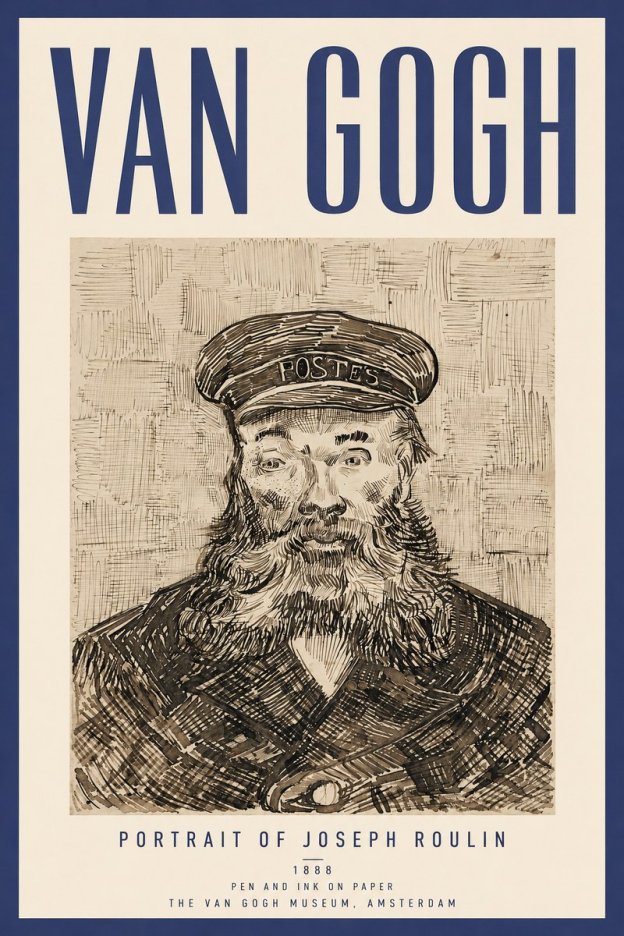 Van Gogh Portrait of Joseph Roulin I No4 - Póster
