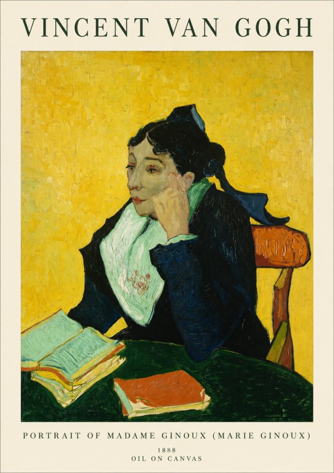 Van Gogh Portrait of Madame Ginoux (Marie Ginoux) No1 - Póster
