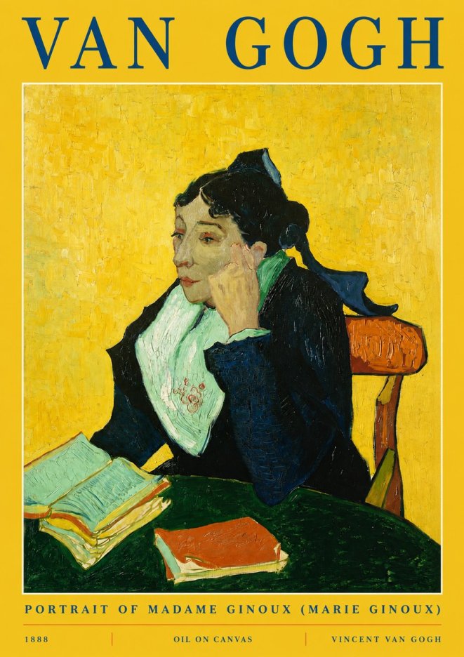 Van Gogh Portrait of Madame Ginoux (Marie Ginoux) No2 - Póster