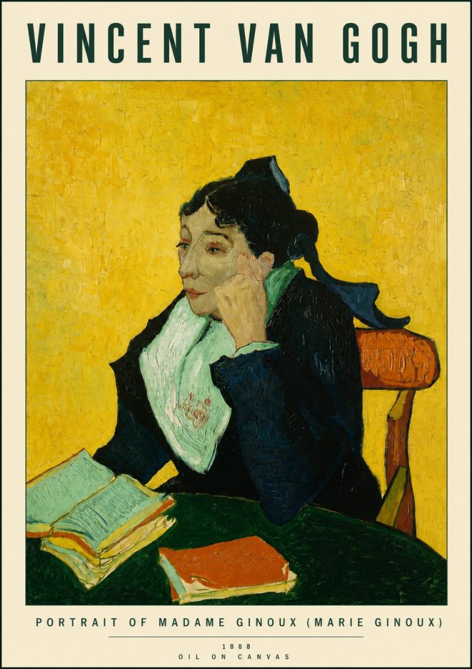 Van Gogh Portrait of Madame Ginoux (Marie Ginoux) No4 - Póster