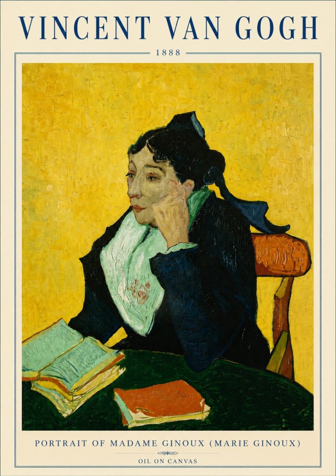 Van Gogh Portrait of Madame Ginoux (Marie Ginoux) No6 - Póster