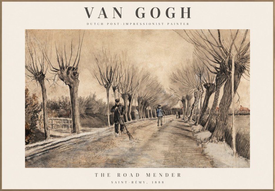 Van Gogh The Road Mender I No1 - Póster