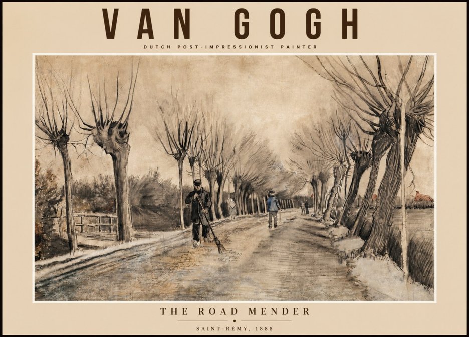 Van Gogh The Road Mender I No3 - Póster
