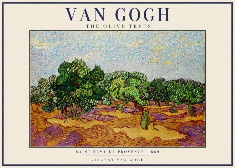Van Gogh The Olive Trees No3 - Póster