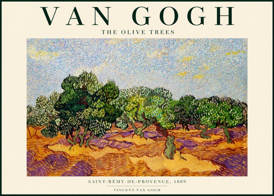 Van Gogh The Olive Trees No4 - Póster