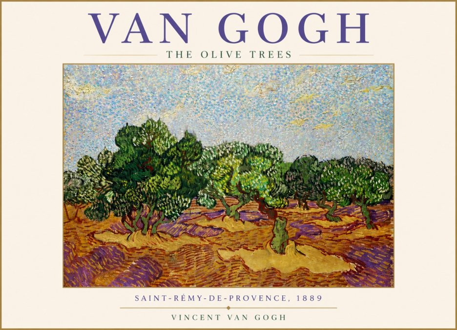 Van Gogh The Olive Trees No5 - Póster