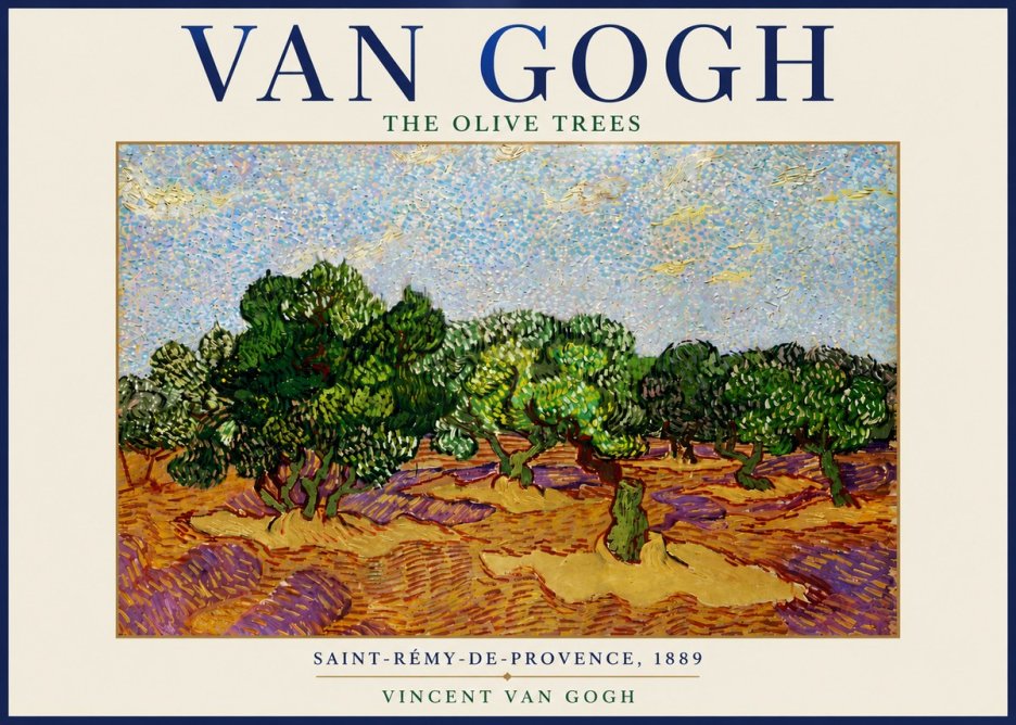 Van Gogh The Olive Trees No6 - Póster