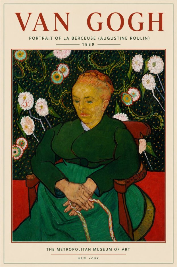Van Gogh Portrait of La Berceuse (Augustine Roulin) No4 - Póster