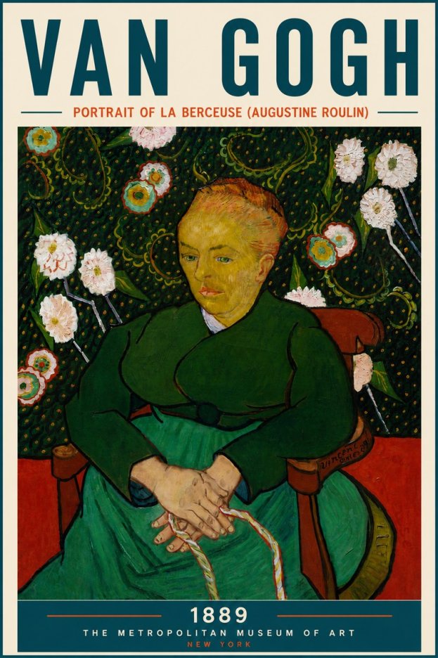 Van Gogh Portrait of La Berceuse (Augustine Roulin) No6 - Póster