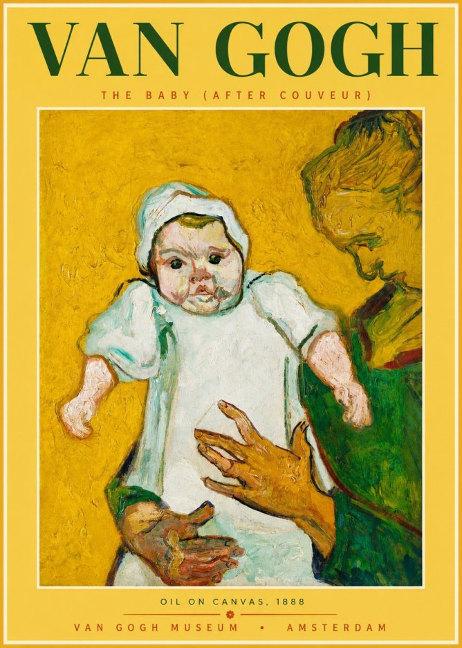 Van Gogh The Baby (After Couveur) No2 - Póster