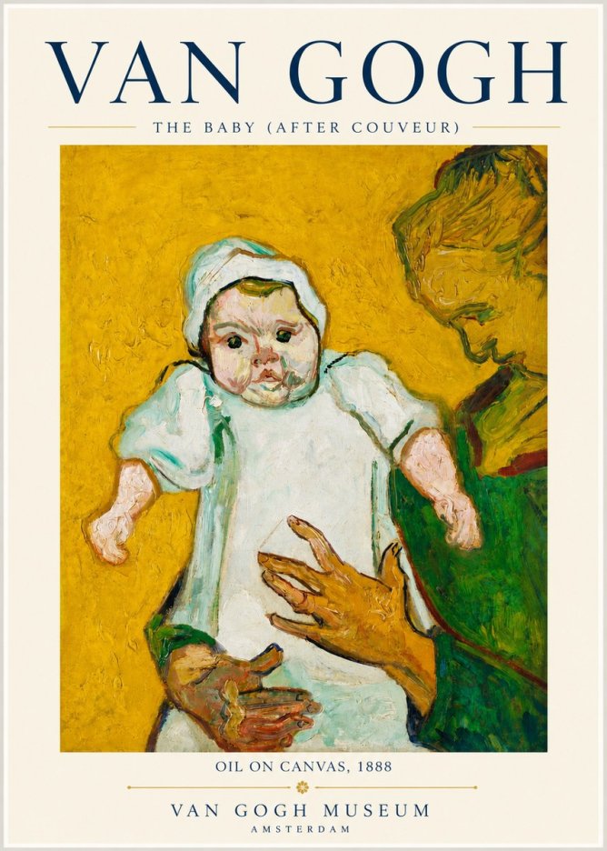 Van Gogh The Baby (After Couveur) No3 - Póster