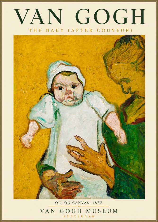 Van Gogh The Baby (After Couveur) No5 - Póster
