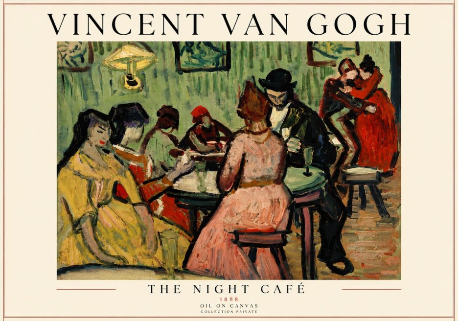 Van Gogh The Night Café I No6 - Póster