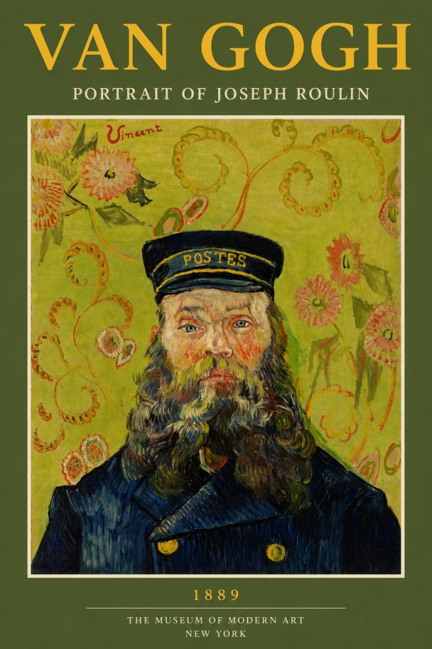 Van Gogh Portrait of Joseph Roulin II No2 - Póster