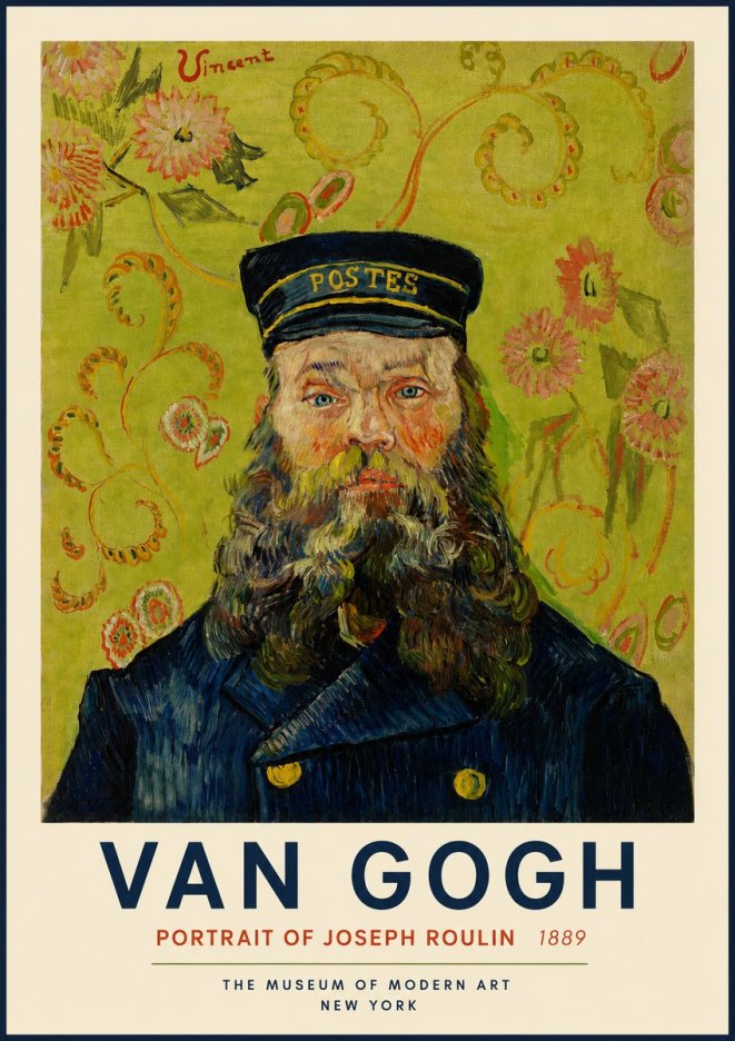 Van Gogh Portrait of Joseph Roulin II No3 - Póster