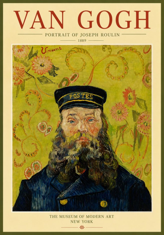 Van Gogh Portrait of Joseph Roulin II No4 - Póster