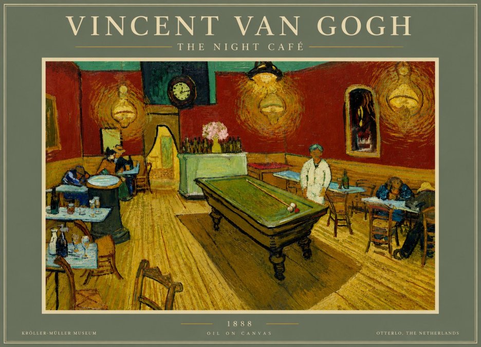 Van Gogh The Night Café II No6 - Póster