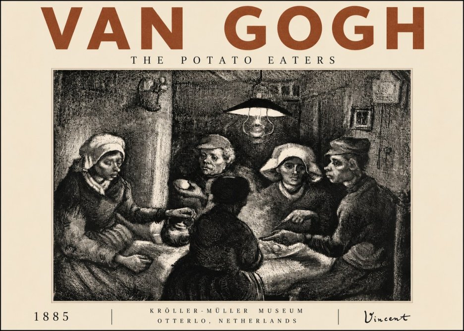 Van Gogh The Potato Eaters I No4 - Póster