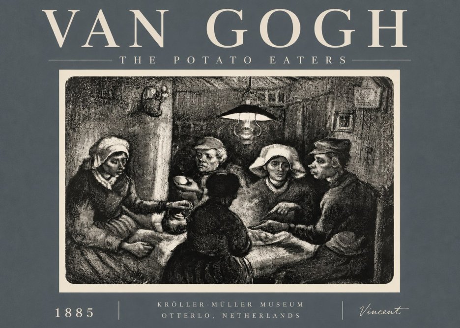 Van Gogh The Potato Eaters I No6 - Póster