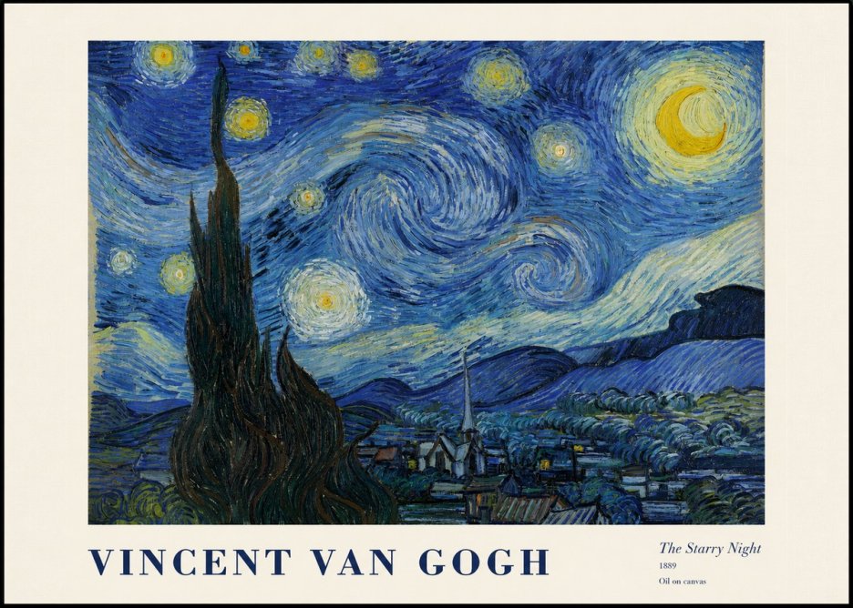 Van Gogh The Starry Night No1 - Póster