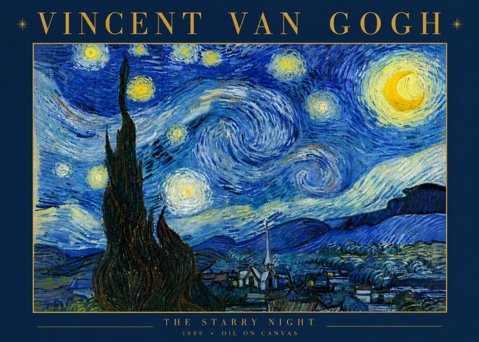 Van Gogh The Starry Night No6 - Póster