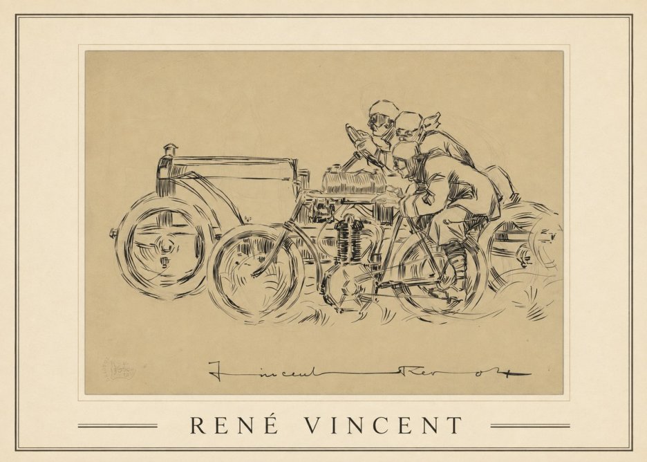 René Vincent Course Automobile No1 - Póster