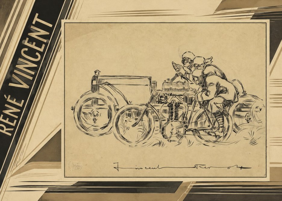 René Vincent Course Automobile No2 - Póster