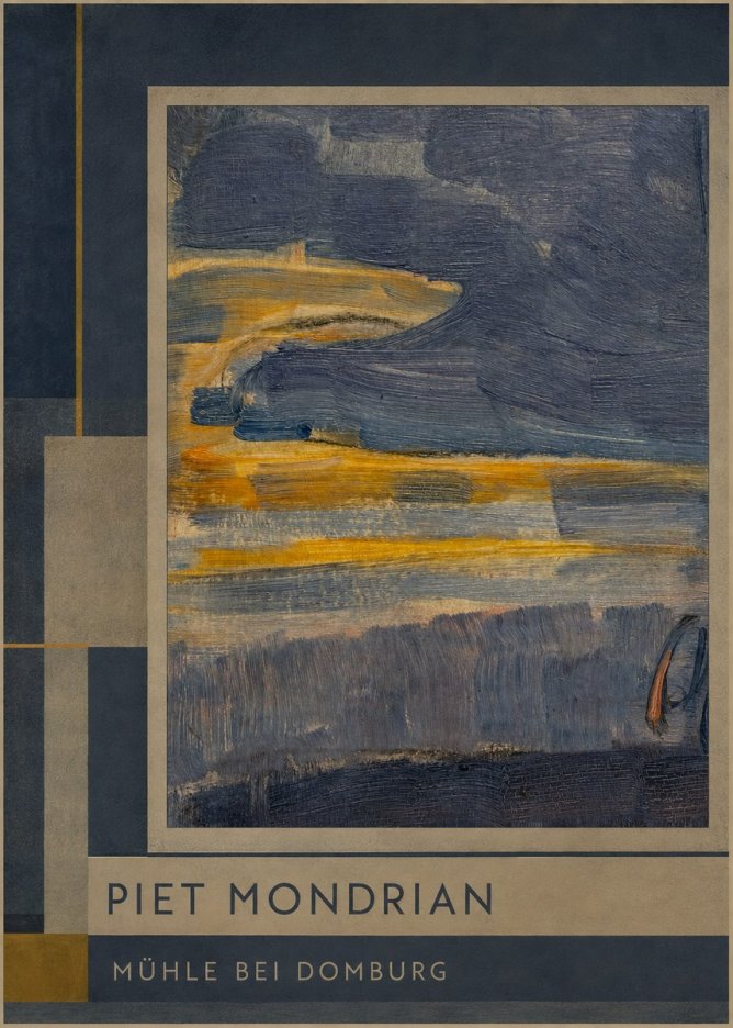 Piet Mondrian Mühle Bei Domburg No2 - Póster