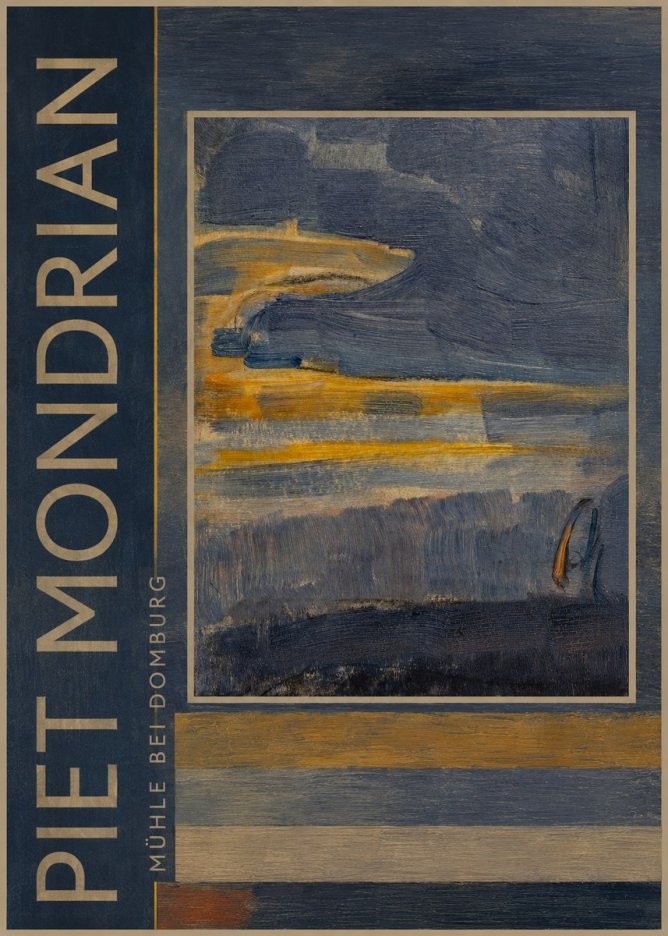 Piet Mondrian Mühle Bei Domburg No3 - Póster
