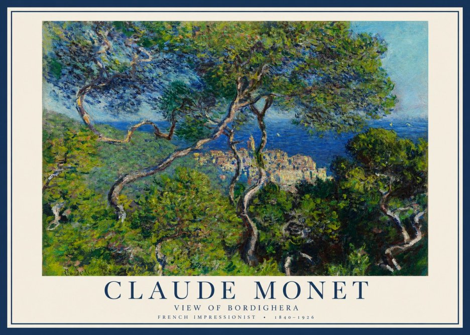 Monet View of Bordighera No2 - Póster