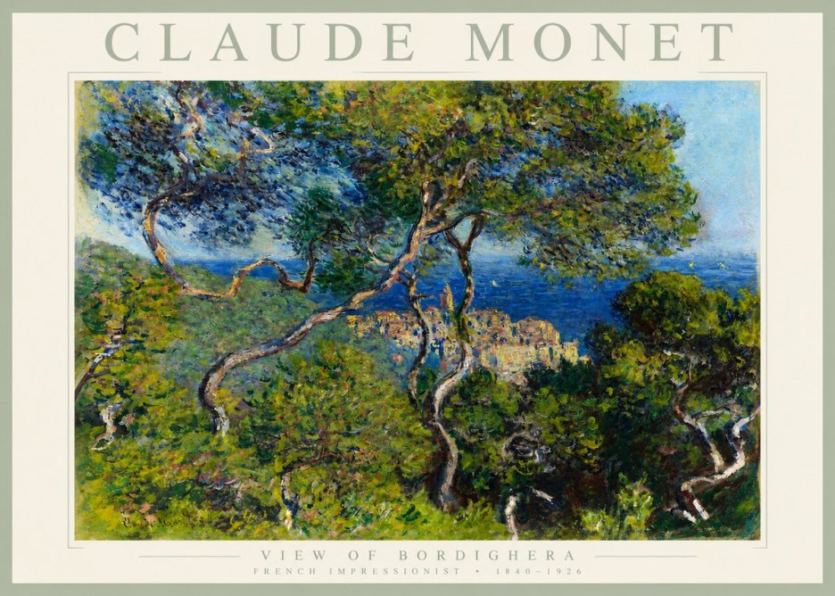 Monet View of Bordighera No3 - Póster