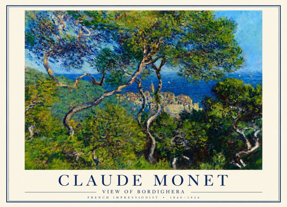 Monet View of Bordighera No4 - Póster