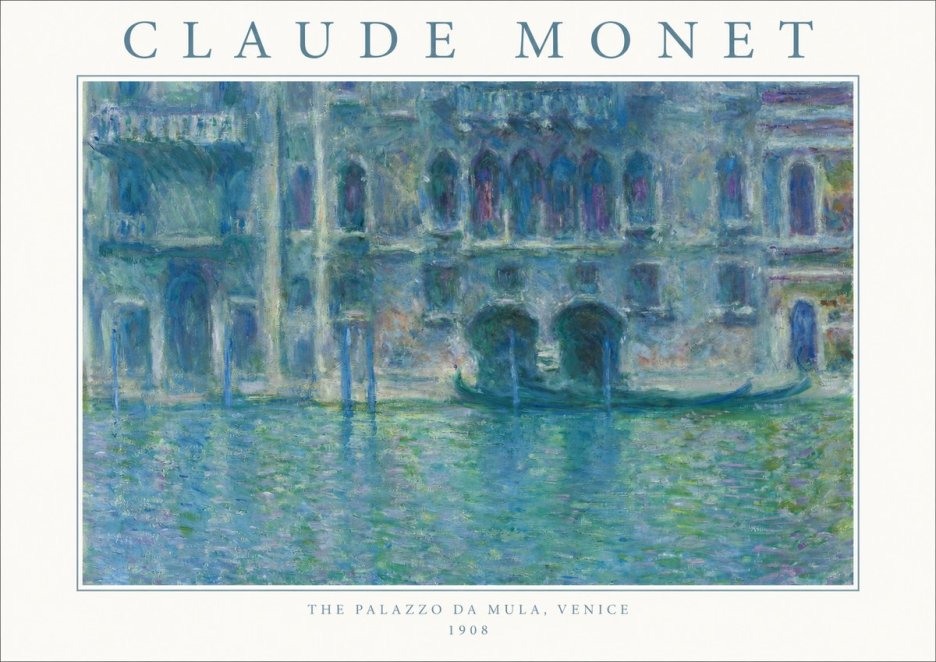 Monet The Palazzo Da Mula, Venice No1 - Póster