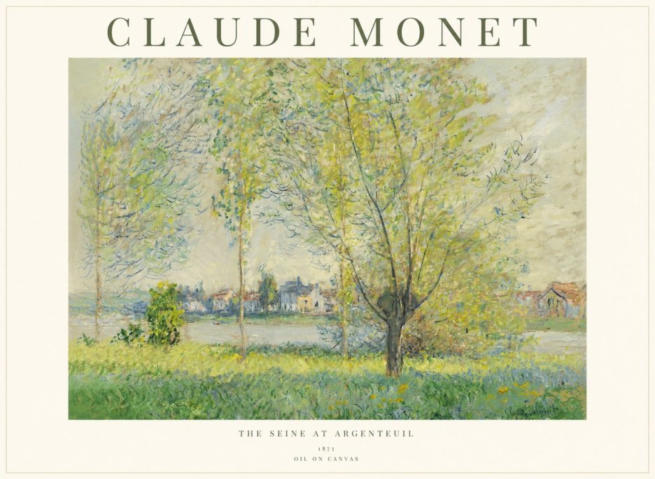 Monet The Seine at Argenteil No1 - Póster