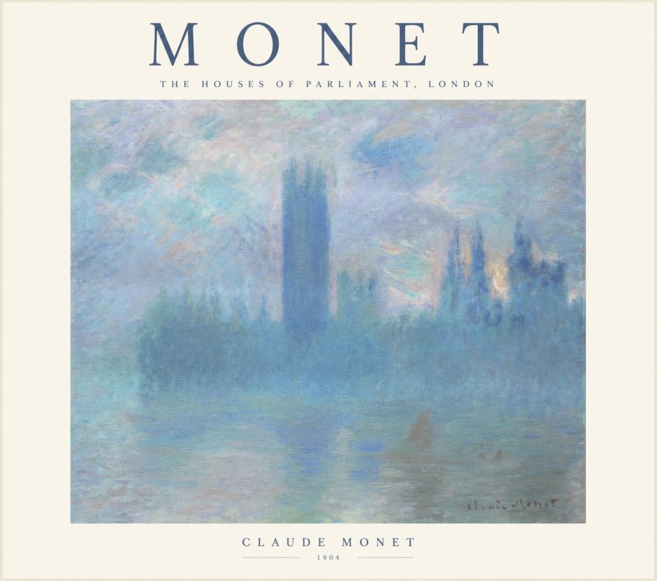 Monet The Houses of Parliament, London I No1 - Póster