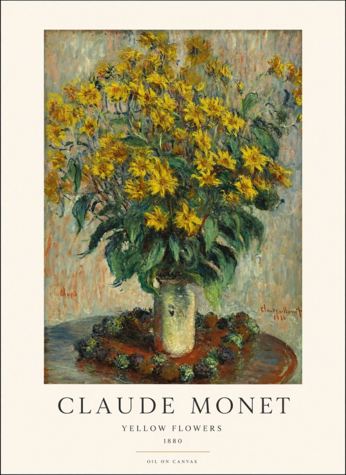 Monet Yellow Flowers No1 - Póster
