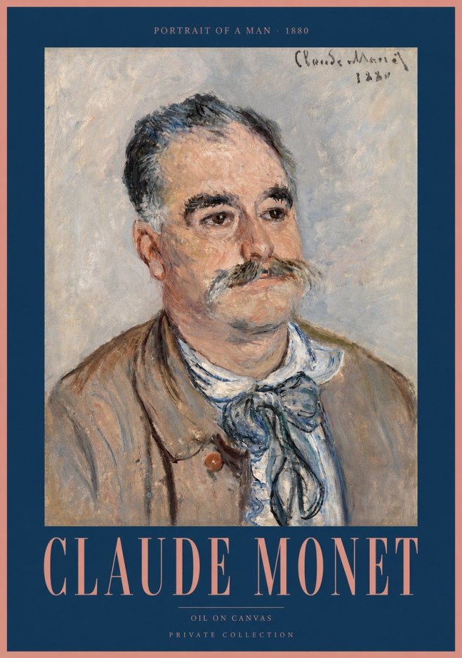 Monet Portrait of a Man No2 - Póster