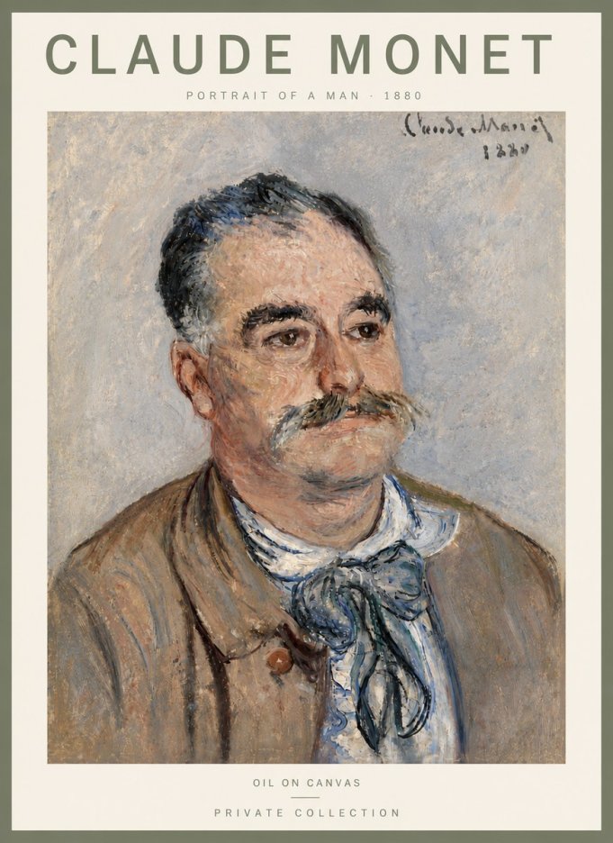 Monet Portrait of a Man No5 - Póster