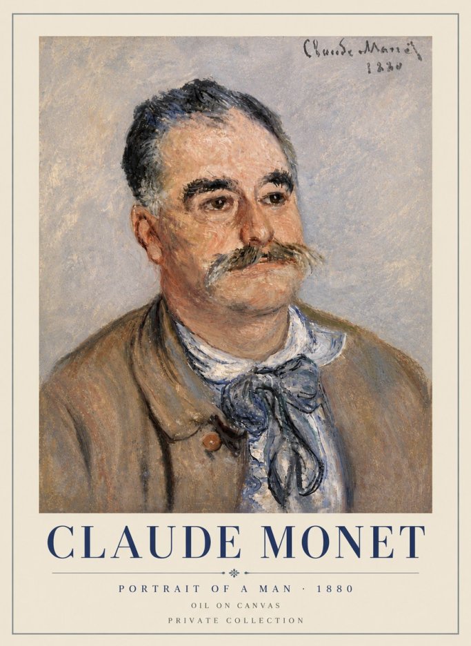 Monet Portrait of a Man No6 - Póster