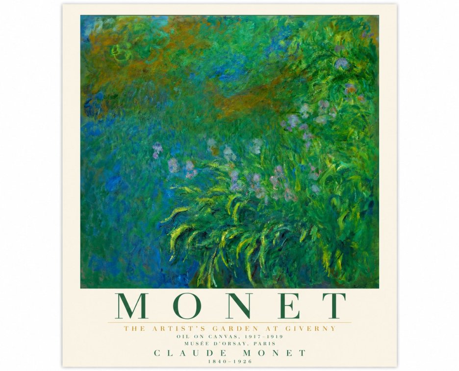 Monet The Artist's Garden at Giverny No5 - Póster
