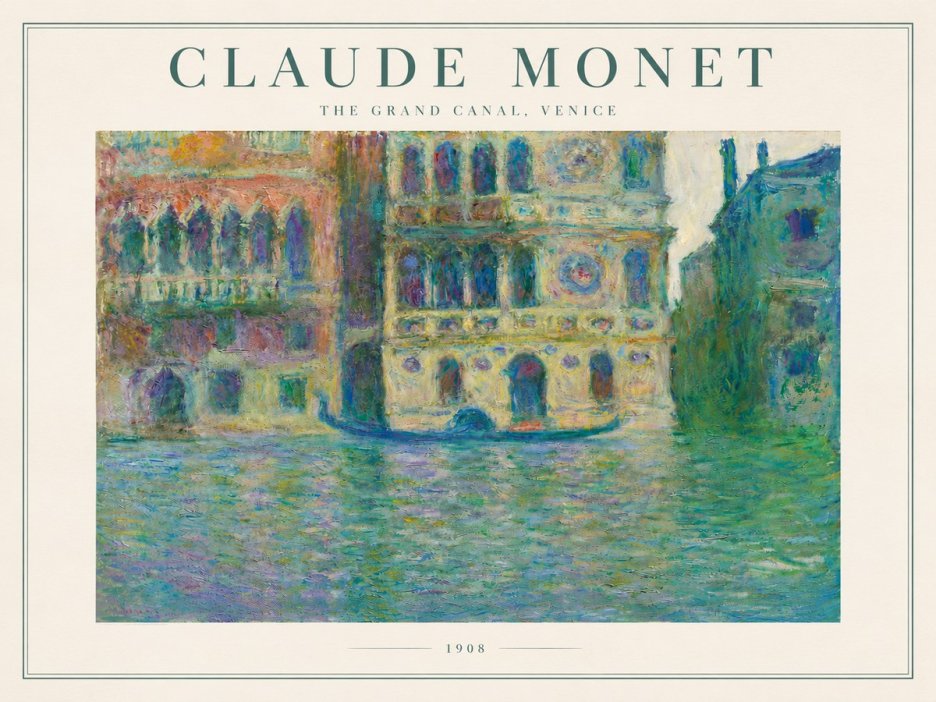 Monet The Grand Canal, Venice No3 - Póster